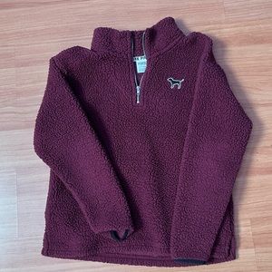 Pink brand maroon colored quarter zip